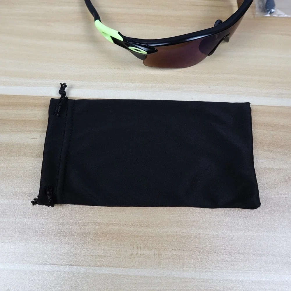 Oakley Radarlock Sunglasses Shades Prizm Polarized Black/Neon Green Frame w/Case